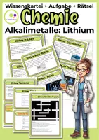 Vorschau - Stundenentwürfe - Alkalimetalle: Lithium Wissenskartei + Steckbrief + Quizze - Deckblatt