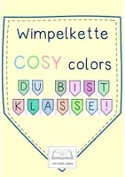 Vorschau - Präsentationen/Tafelbilder - Wimpelkette Klasse Pastellfarben - Deckblatt