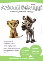 anteprima - Esercizi - Schede animali selvatici STAMPATELLO IT-EN ANIMAZIONE Vol. 1 - Pagina di copertina