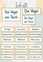 Vorschau - Präsentationen/Tafelbilder - Tafelbild: Die Vögel am Teich/ See/ Weiher/ Gewässer - Seite 1