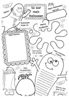 Vista previa - Hojas de trabajo - HALLOWEEN Deutsch / Alemán Bericht - página 1