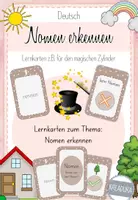 Vorschau - Spiele - Nomen bestimmen - Lernkarten magischer Zylinder - Deckblatt
