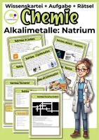 Vorschau - Stundenentwürfe - Alkalimetalle: Natrium Wissenskartei + Steckbrief + Quizze - Deckblatt
