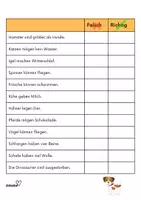 Vorschau - Arbeitsblätter - Tiersätze lesen: richtig oder falsch entscheiden - Seite 3