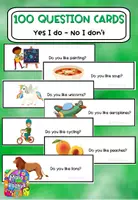 Voorbeeld - 100 Question Cards - Do you like...? "Yes, I do", "No, I don't" - Voorblad