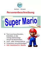 Vorschau - Stundenentwürfe - 3er Paket -Personenbeschreibung 17 (Greg , Harry Potter, Super Mario) - Seite 1
