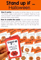 Vista previa - Juegos / Gamificación - Halloween - Stand up if ... (Warm-up game) - página 1