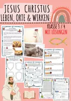 Vorschau - Unterrichtsreihen - Einheit / Themenheft Jesus Christus - Leben und Wirken Jesu für Klasse 3 /4 - Deckblatt
