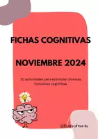 Vista previa - Hojas de trabajo - Cuadernillo de fichas cognitivas Noviembre 2024 - Portada