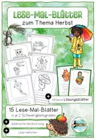 Vorschau - Arbeitsblätter - Lese-Mal-Blätter zum Thema Herbst - Deckblatt