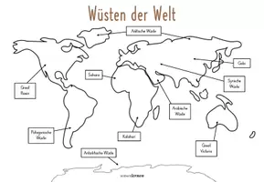 Vorschau - Arbeitsblätter - Wüsten der Welt - Kartenarbeit - Seite 3