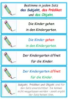 Vorschau - Aufgabenkarten - Deutsch: Satzglieder - Übungskarten - Seite 3