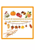 anteprima - Materiale di supporto/inclusione - Pack con 5 nomenclature Montessori per l'autunno- - Pagina di copertina