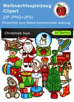 Vorschau - Poster - Weihnachtsspielzeug Clipart, Geschenke für Weihnachten - Deckblatt