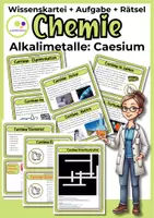Vorschau - Stundenentwürfe - Alkalimetalle: Caesium Wissenskartei + Steckbrief + Quizze - Deckblatt