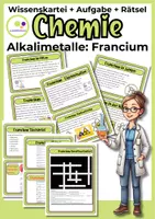 Vorschau - Stundenentwürfe - Alkalimetalle: Francium Wissenskartei + Steckbrief + Quizze - Deckblatt