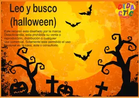 Vista previa - Hojas de trabajo - Leo y busco halloween - página 1