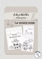 Vorschau - Arbeitsblätter - Zickzackbilder - Weihnachten 🎄🎅🏼 - Deckblatt