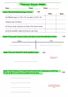 Vorschau - Arbeitsblätter - Klassenarbeit - Mittelalter - korrekturfreundlich - einfaches Niveau - Deckblatt