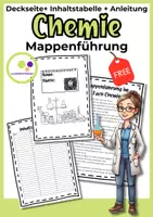 Vorschau - Arbeitsblätter - Freebie: Mappenführung | Heftführung im Chemieunterricht - Deckblatt