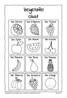 Vorschau - Arbeitsblätter - Ausmalbilder Obst (mit Zeigetafel) - Seite 2