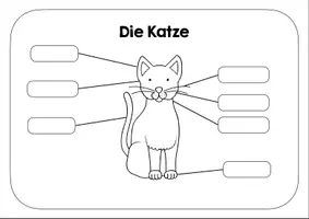 Vorschau - Arbeitsblätter - Katze Lernplakat - Arbeitsblatt - Deckblatt