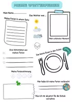 Vorschau - Arbeitsblätter - Ferien Fragebogen Winterferien - Deckblatt