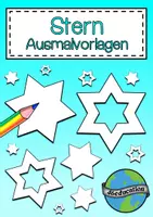Vorschau - Mal- und Bastelvorlagen - Stern - Ausmalvorlagen / Bastelvorlagen - Deckblatt