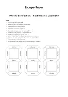 Vorschau - Stundenentwürfe - Escape Room "Physik der Farben - Farbtheorie und Licht" - Deckblatt