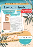 Vorschau - Arbeitsblätter - WiK - Arbeitsheft mit 6 tierischen Layoutaufgaben + Probearbeit - Deckblatt