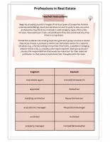 Vorschau - Arbeitsblätter - Professions in Real Estate - Introduction - Deckblatt