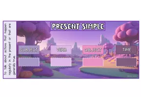 Vorschau - Stationenlernen - Present simple and Present Continuous Verb Conjugator Pack - Seite 3