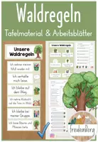 Vorschau - Arbeitsblätter - Waldregeln - Tafelmaterial und Arbeitsblätter - Deckblatt