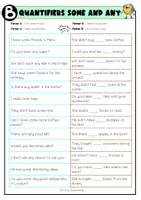 Vorschau - Fördermaterial/Inklusion - Quantifiers: some and any - Tandem Activity - Seite 3