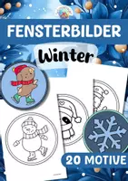 Vorschau - Mal- und Bastelvorlagen - Fensterbilder - Winter - Deckblatt