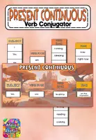 anteprima - Materiale interattivo - Present Continuous Verb Conjugator - Pagina di copertina