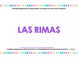Vista previa - Tarjetas / Manipulativos - Rimas - página 1