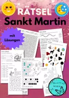 Vorschau - Arbeitsblätter - Rätsel Sankt Martin, Arbeitsblätter, Reime, Suchsel - Deckblatt