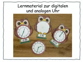 Vorschau - Stundenentwürfe - Lernmaterial Uhrzeit_analog und digital - Deckblatt