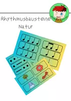 Vorschau - Bildkarten - Rhythmusbausteine Thema: Natur - Deckblatt
