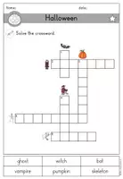 Vorschau - Arbeitsblätter - Halloween Kreuzworträtsel Crossword differenziert - Englisch - Seite 2