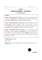 Vorschau - Arbeitsblätter - Klausur - "Die Räuber" - Schiller - Szenenanalyse Akt 4, Szene 1 - Heimat und Entfremdung - Seite 1