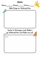 Vorschau - Arbeitsblätter - Weihnachten Anmalen Wortschatz - Deutsch/DaZ/DaF/Kunst - Klasse 1 und 2 - Seite 3