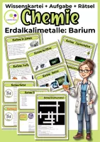 Vorschau - Stundenentwürfe - Erdalkalimetalle: Barium Wissenskartei Steckbrief Quizze - Deckblatt
