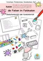 Vorschau - Arbeitsblätter - Hörverstehen Hörübung Vorschule, Grundschule oder Leseverständnis. Kunst, Deutsch - Deckblatt