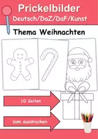 Vorschau - Mal- und Bastelvorlagen - Prickelbilder / Fensterbilder Thema Weihnachten - Grundschule - Bastelvorlagen - Deckblatt