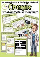Vorschau - Stundenentwürfe - Erdalkalimetalle: Beryllium Wissenskartei Steckbrief Quizze - Deckblatt