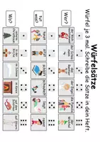 Vorschau - Arbeitsblätter - Würfelsätze / Würfelspiel Weihnachten - Deutsch/DaF/DaZ - Wortspiel - Seite 3