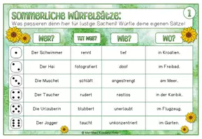 Vorschau - Spiele - Würfelsätze zum Thema Sommer - Seite 2