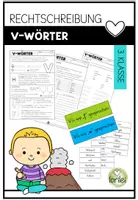Vorschau - Arbeitsblätter - Wörter mit V/v oder F/f - F-Wörter - V-Wörter - Rechtschreibung - Deckblatt